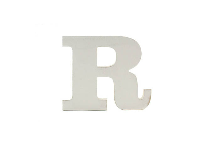Shabby lettera R in legno 1.9x10cm 1130200 1130215
