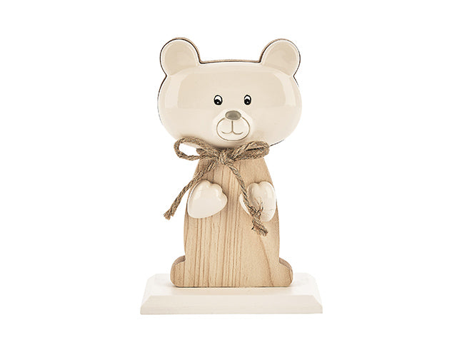 Orsetto legno ceramica 13cm 1203006
