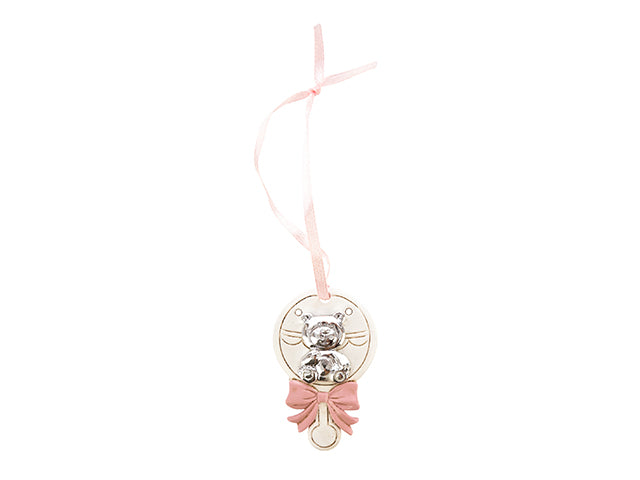 Sonaglio orsetto rosa 6cm 10291146