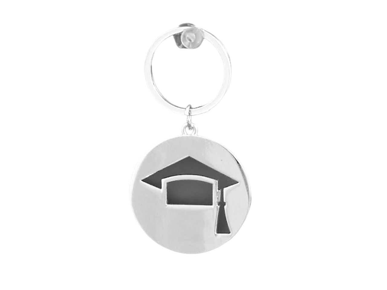 Portachiavi silver cappello forato 4x0,5x4cm