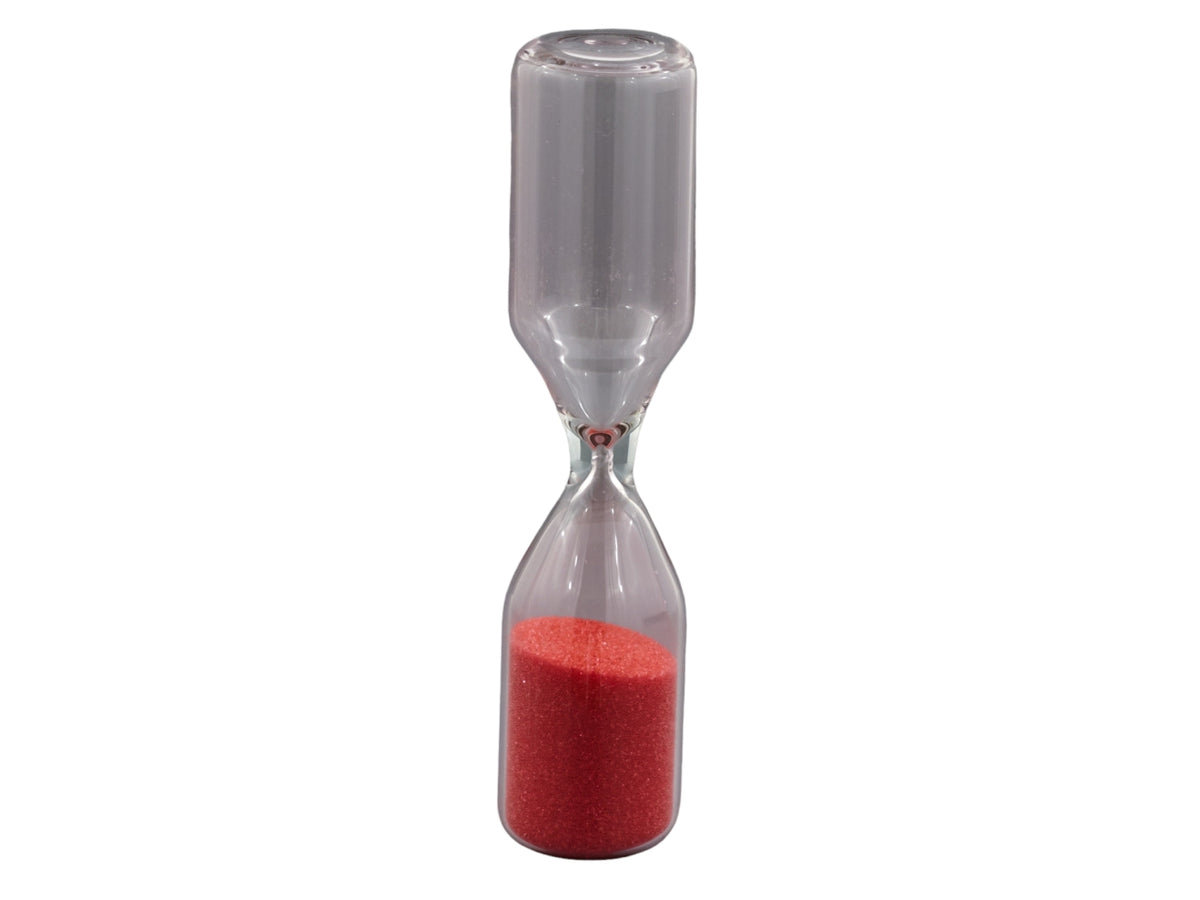 Clessidra Cilindro Mini Misura Colore Rosso 1,5x1,5x6,5cm - Dettagli Decorativi: Fiocchi