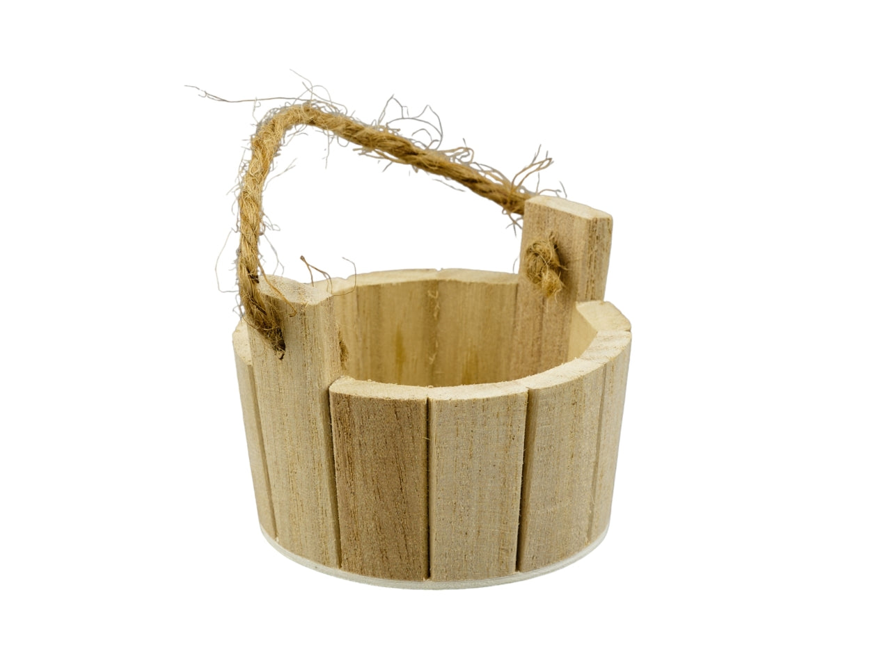 Secchiello in Legno con Manico - Misura 6x6x5cm