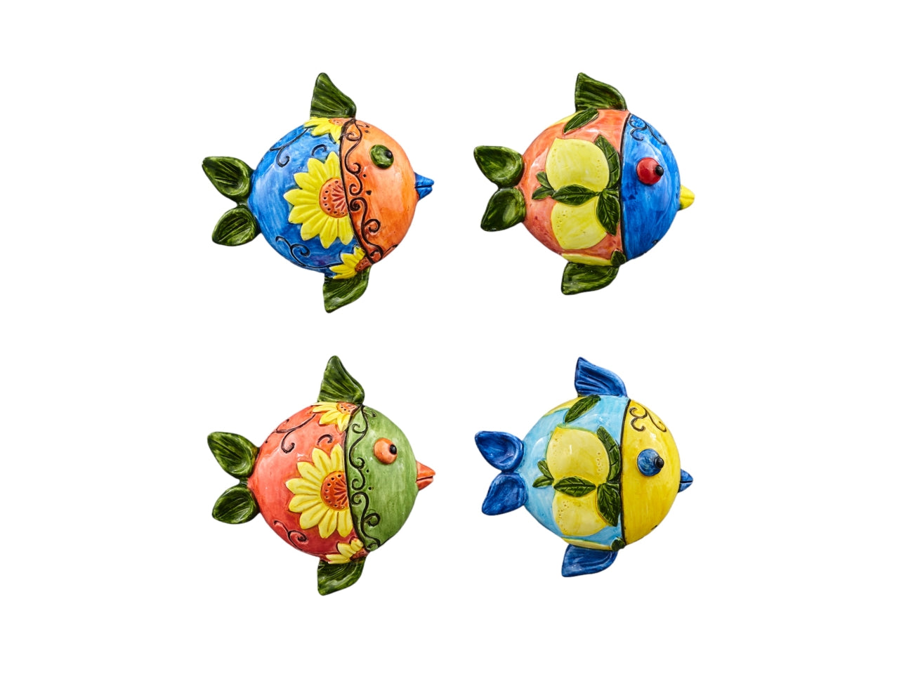 Magnete pesce palla colorato in 4 assortimenti misura 5x1,5x5cm