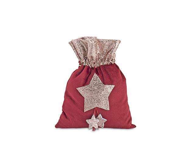 Sacchetto bordeaux/glitter rosa 26177m