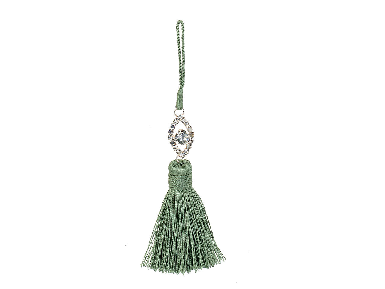Nappa verde salvia con strass