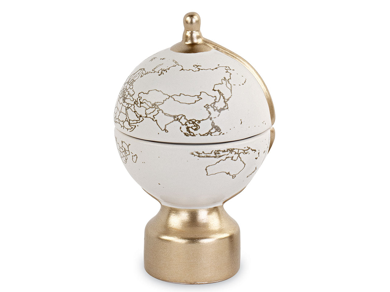 Mappamondo bianco candela con scatola