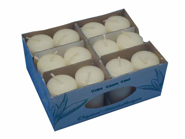 Candela moccolo 40x7 12 pezzi avorio 56200.02