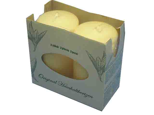 Candela moccolo 80x15 2 pezziavorio 56205.02