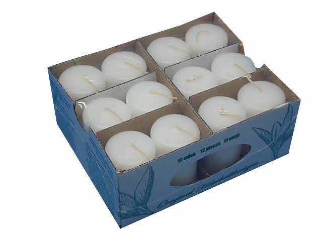 Candela moccolo 40x7 12 pezzibianco56200.01