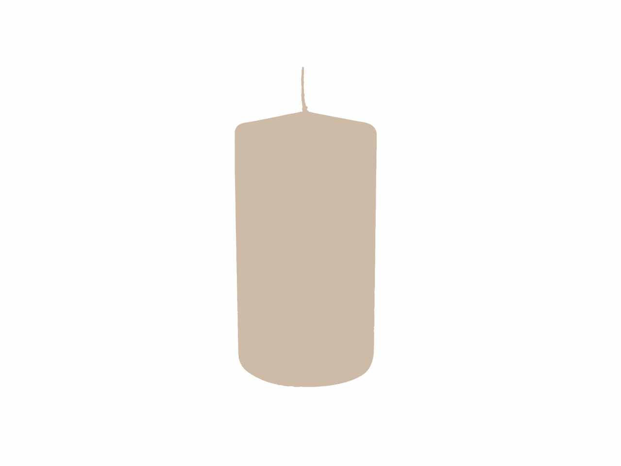 Candela moccolo 80x15cm 2 pezzi cipria