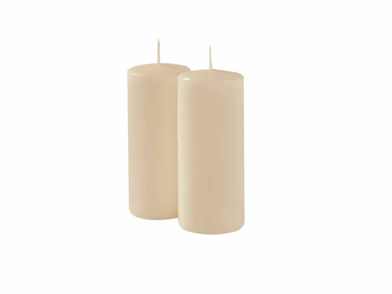 Candela moccolo 60x15cm 6 pezzi cipria