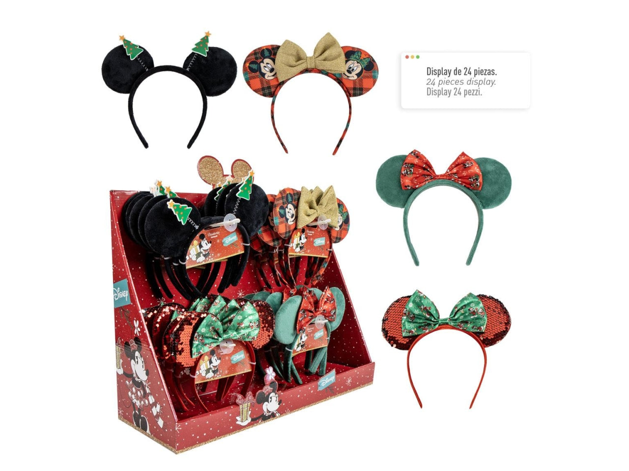 Minnie frontino natalizio assortiti