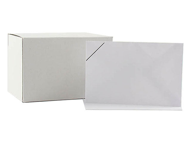 Buste per lutto in carta bianca misura 14x9cm - la confezione comprende 100 buste e 100 biglietti