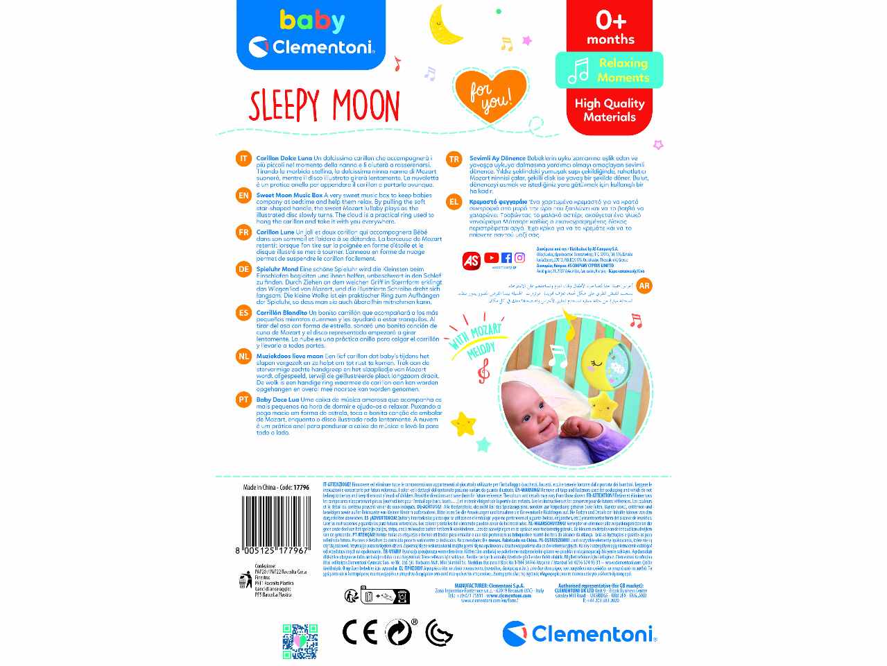 Baby clementoni sleepy moon carillon