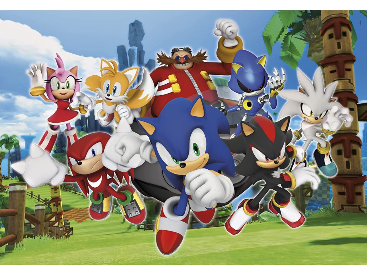 Sonic Supercolor Puzzle Puzzle Cartoni Animati 104 pezzi - Clementoni