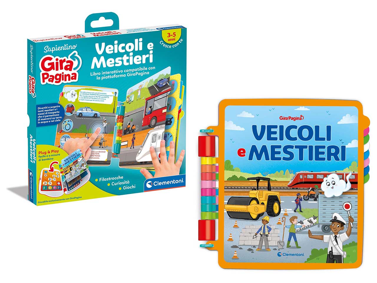 Sapientino Girapagina, Veicoli E Mestieri Libro Educativo - Clementoni