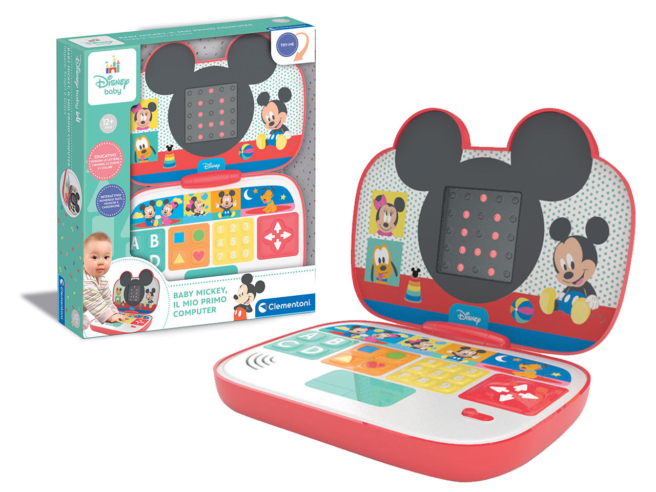 Disney Baby MickeyIl Mio Primo Laptop Centro Computer Educativo - Clementoni