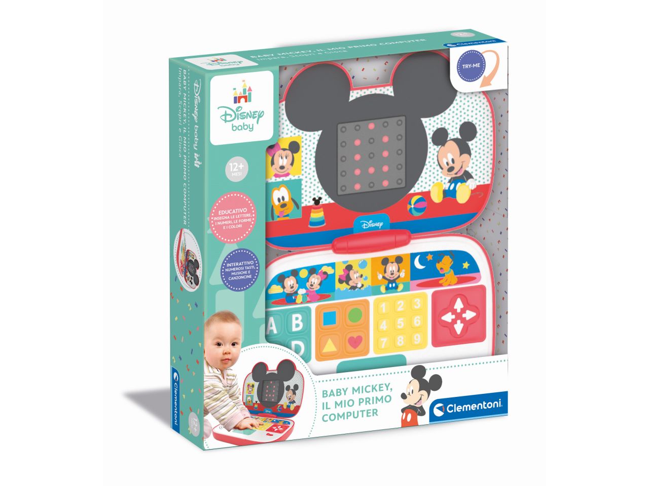 Disney Baby MickeyIl Mio Primo Laptop Centro Computer Educativo - Clementoni