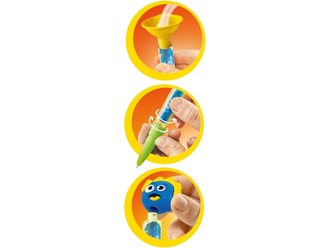 Clementoni Crea le tue penne Monster, kit fai da te di 3 penne da assemblare e personalizzare, 6+ anni, made in Italy