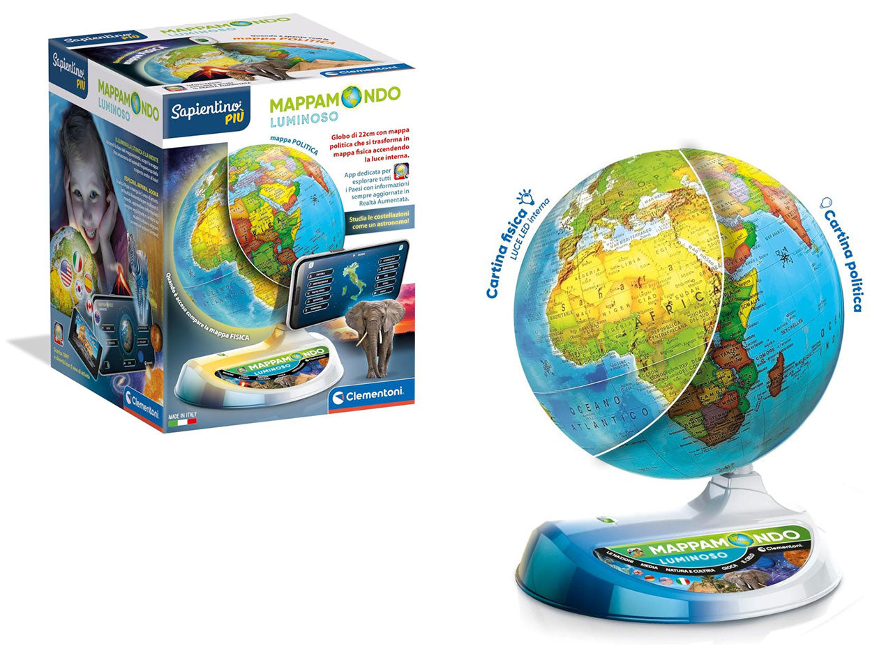 Light up globe with ar