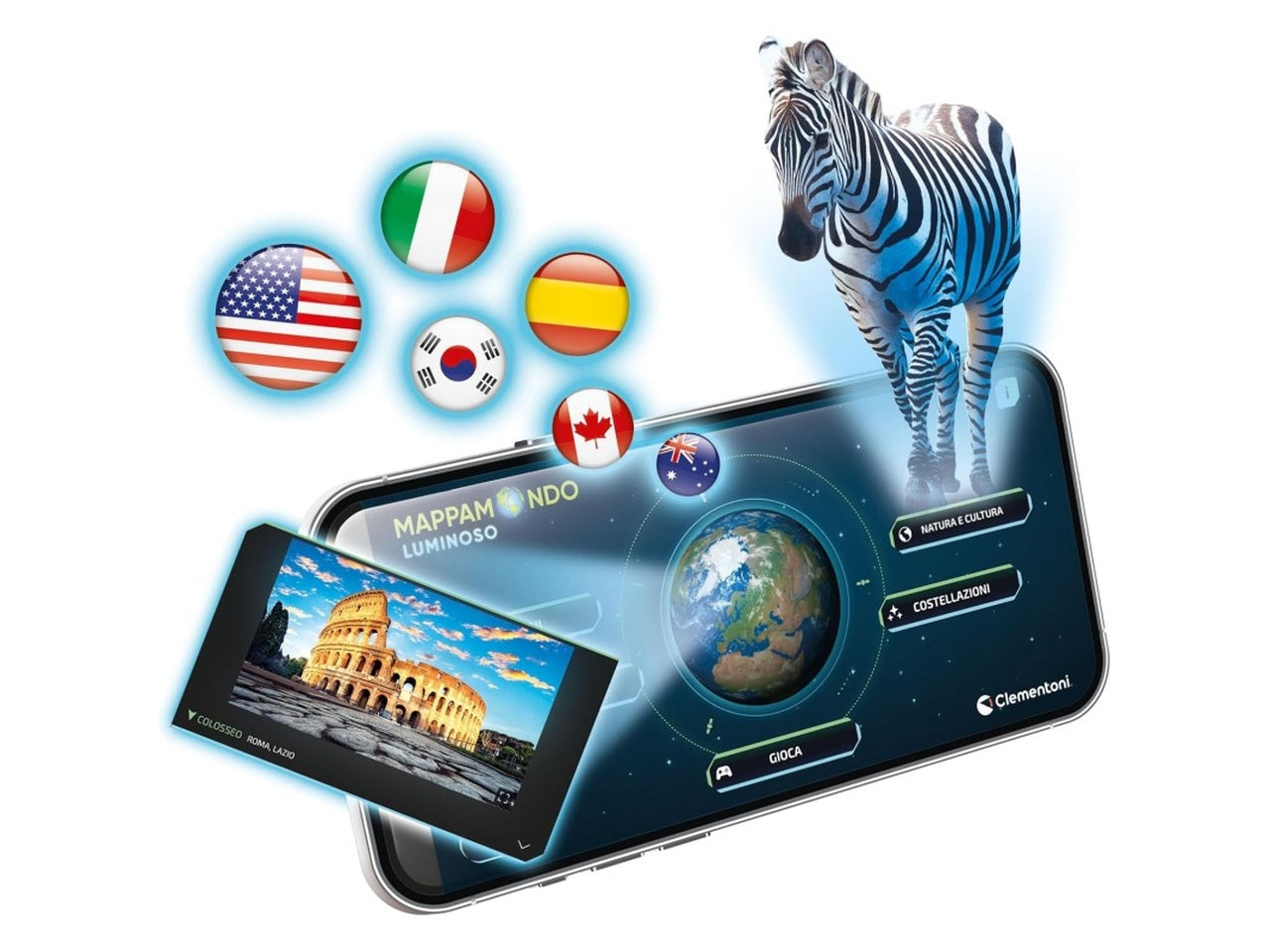 Light up globe with ar