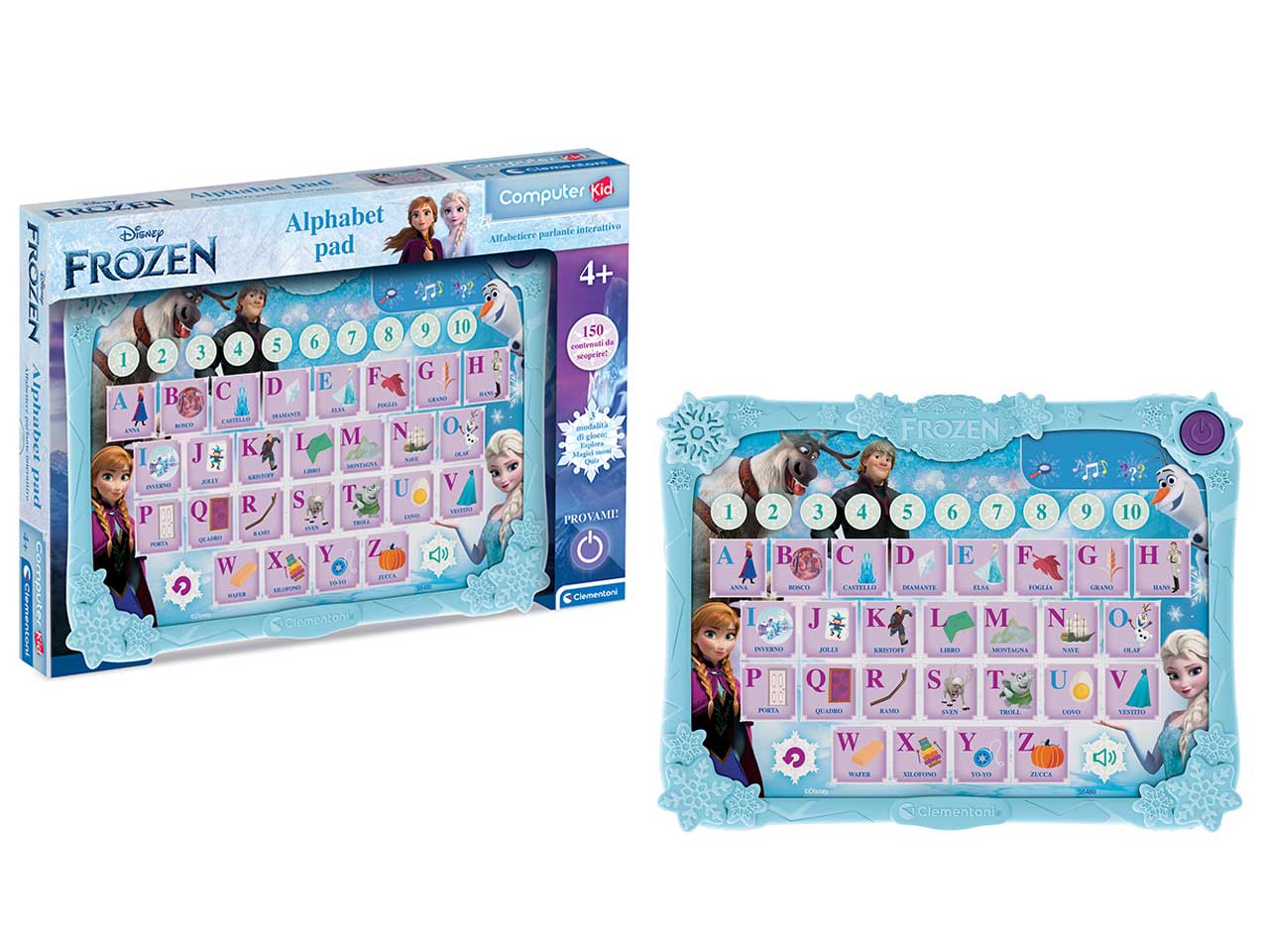 Pad Frozen Alphabet: Divertimento Educativo per Bambini dai 4 Anni - Clementoni