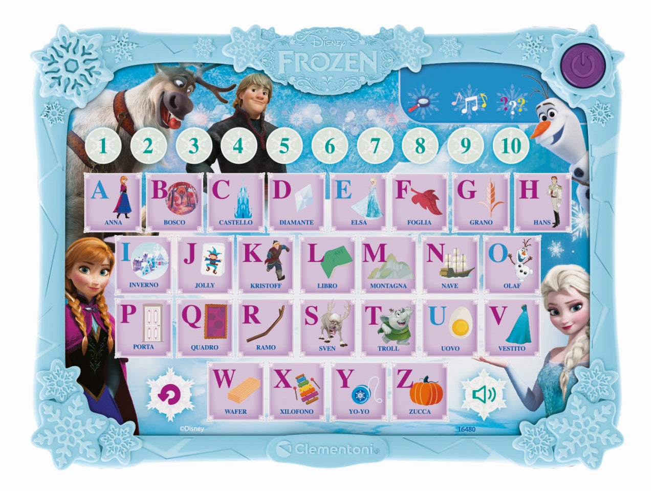Pad Frozen Alphabet: Divertimento Educativo per Bambini dai 4 Anni - Clementoni