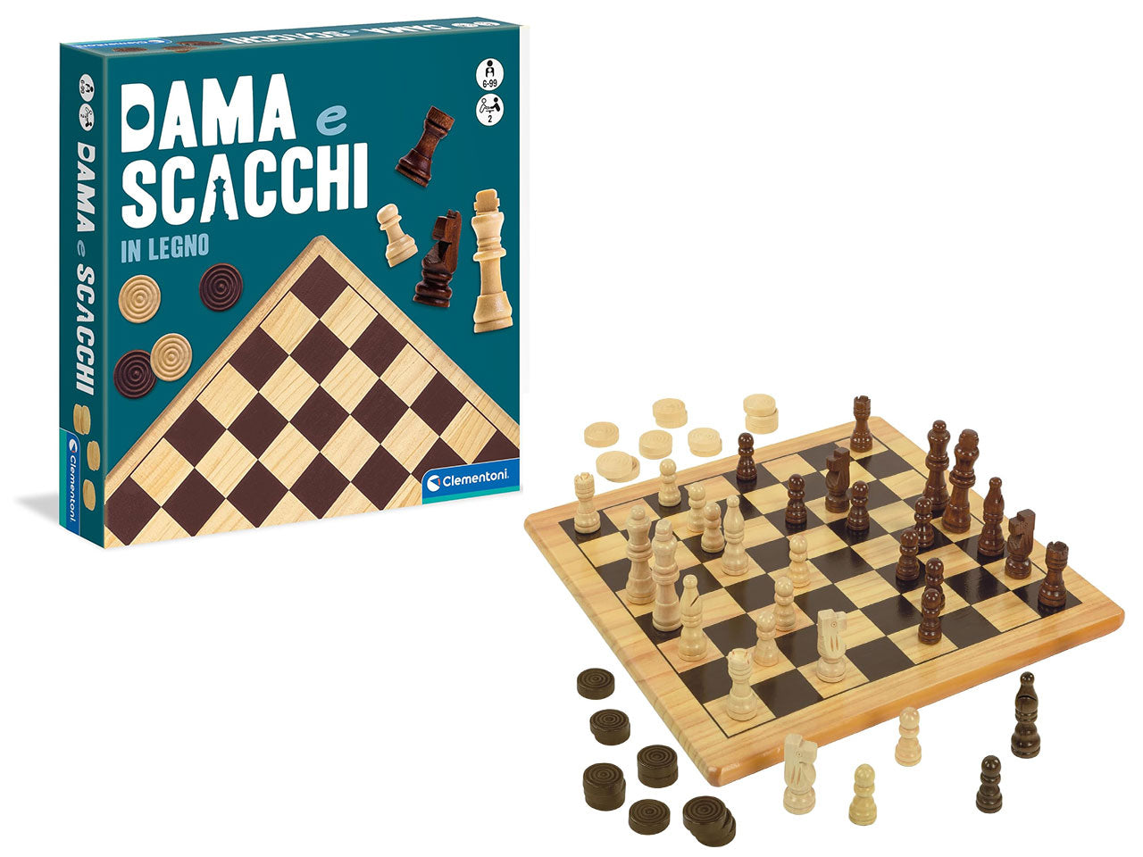 Gioco Scacchi E Dama In Legno