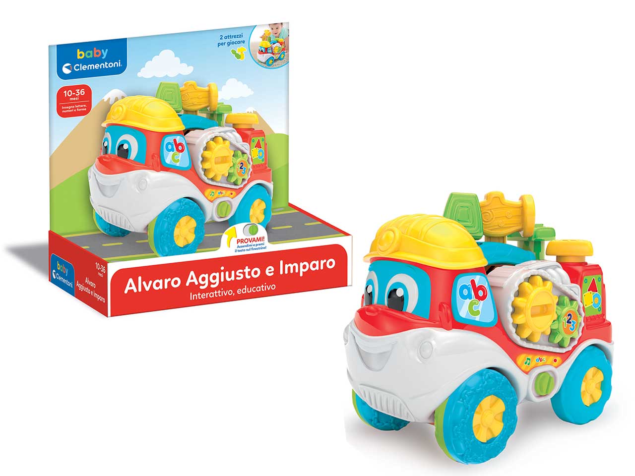 Camion giocattolo Tool Truck 24 per AttivitÃ , Coloratissimo e Interattivo - Clementoni