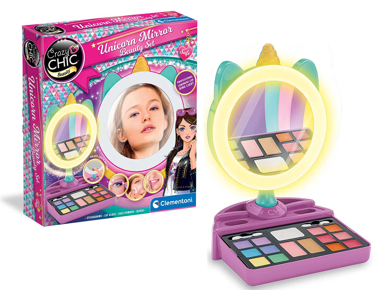 Crazy Chic Unicorn Mirror Beauty Set