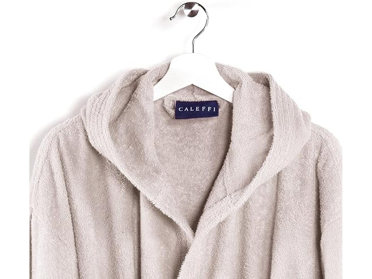 Accappatoio adulto cotone spugna 400gr/mq sabbia monocromatico taglia s - Caleffi