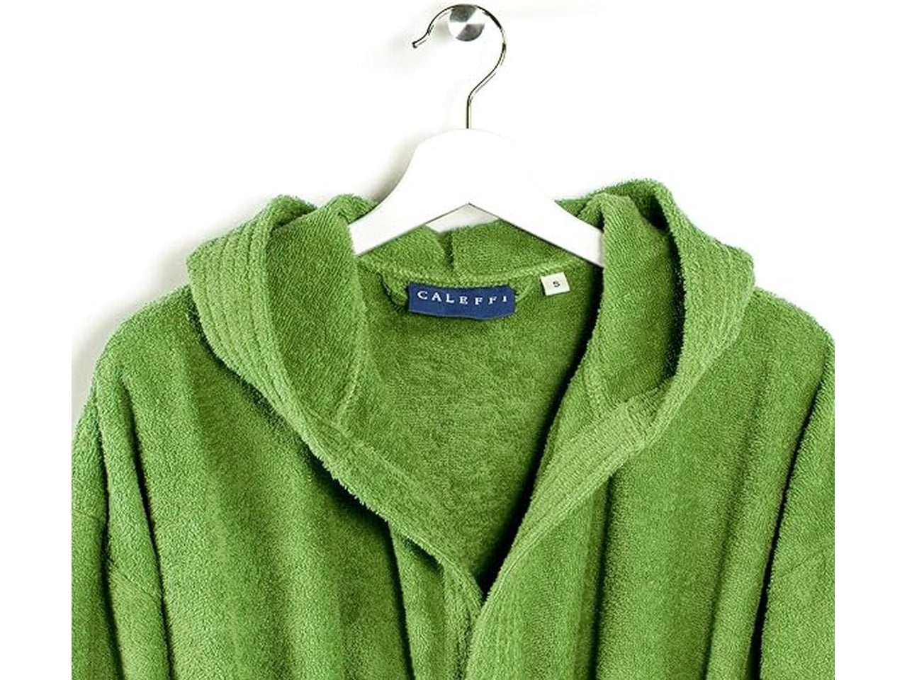 Accappatoio adulto cotone spugna 400gr/mq verde monocromatico taglia xxl - Caleffi