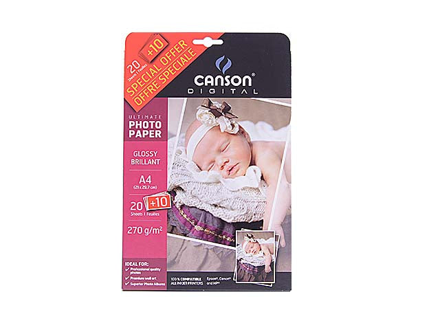 Carta glossy photo 20 fogli A4 270gr