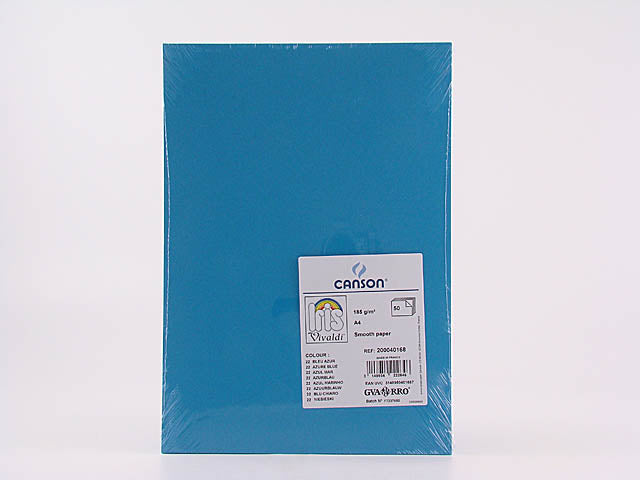 Fogli vivaldi a4 185g azzurro 22 50 pezzi
