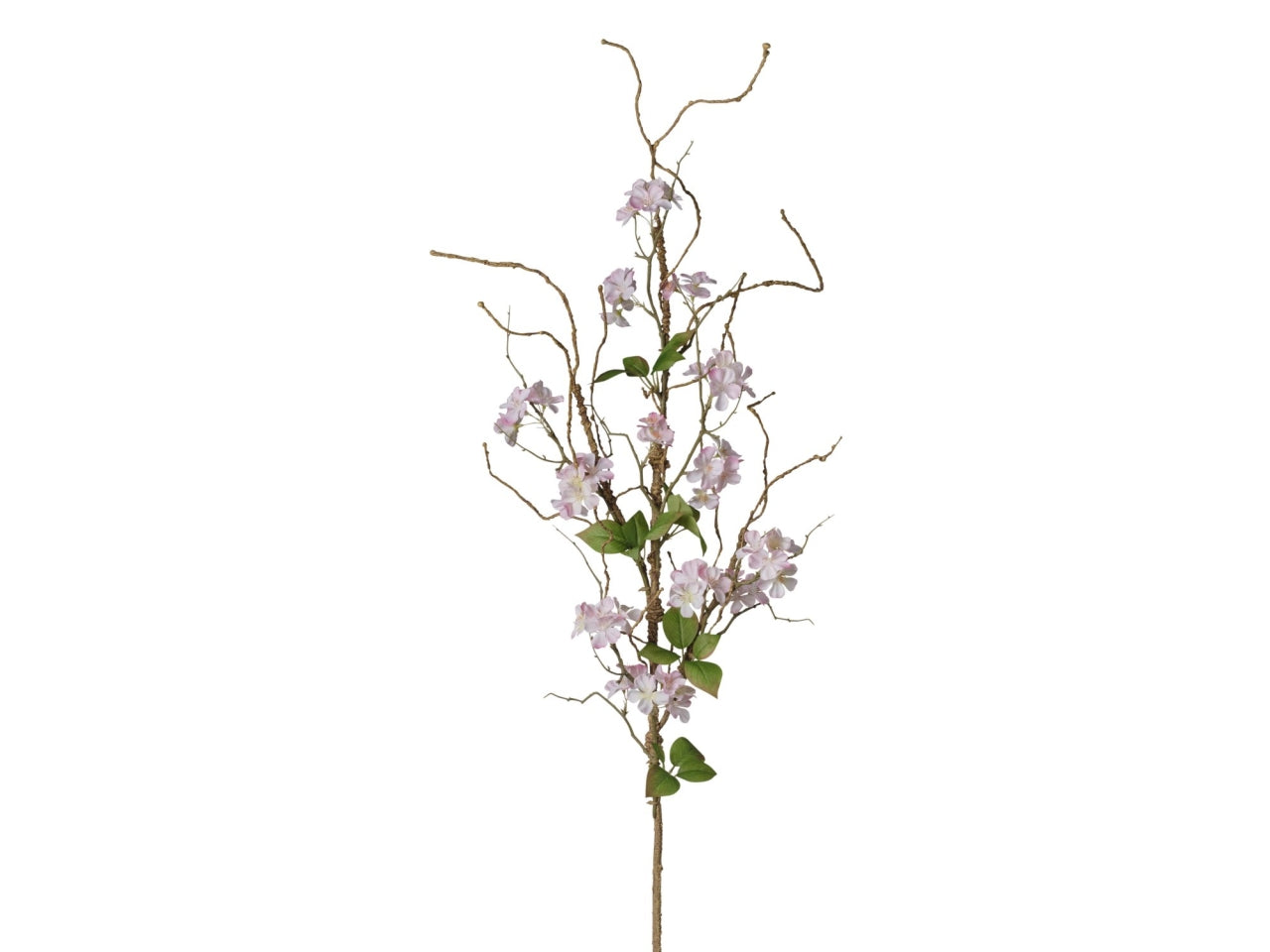 Ramo pesco fiori rosa con rametti 130cm