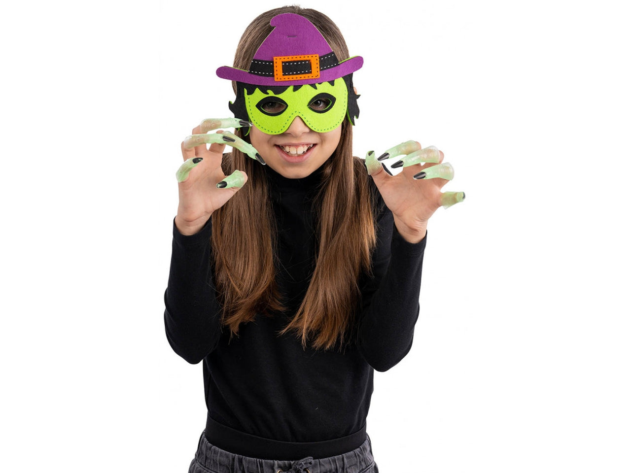 Maschera streghetta bimba in feltro