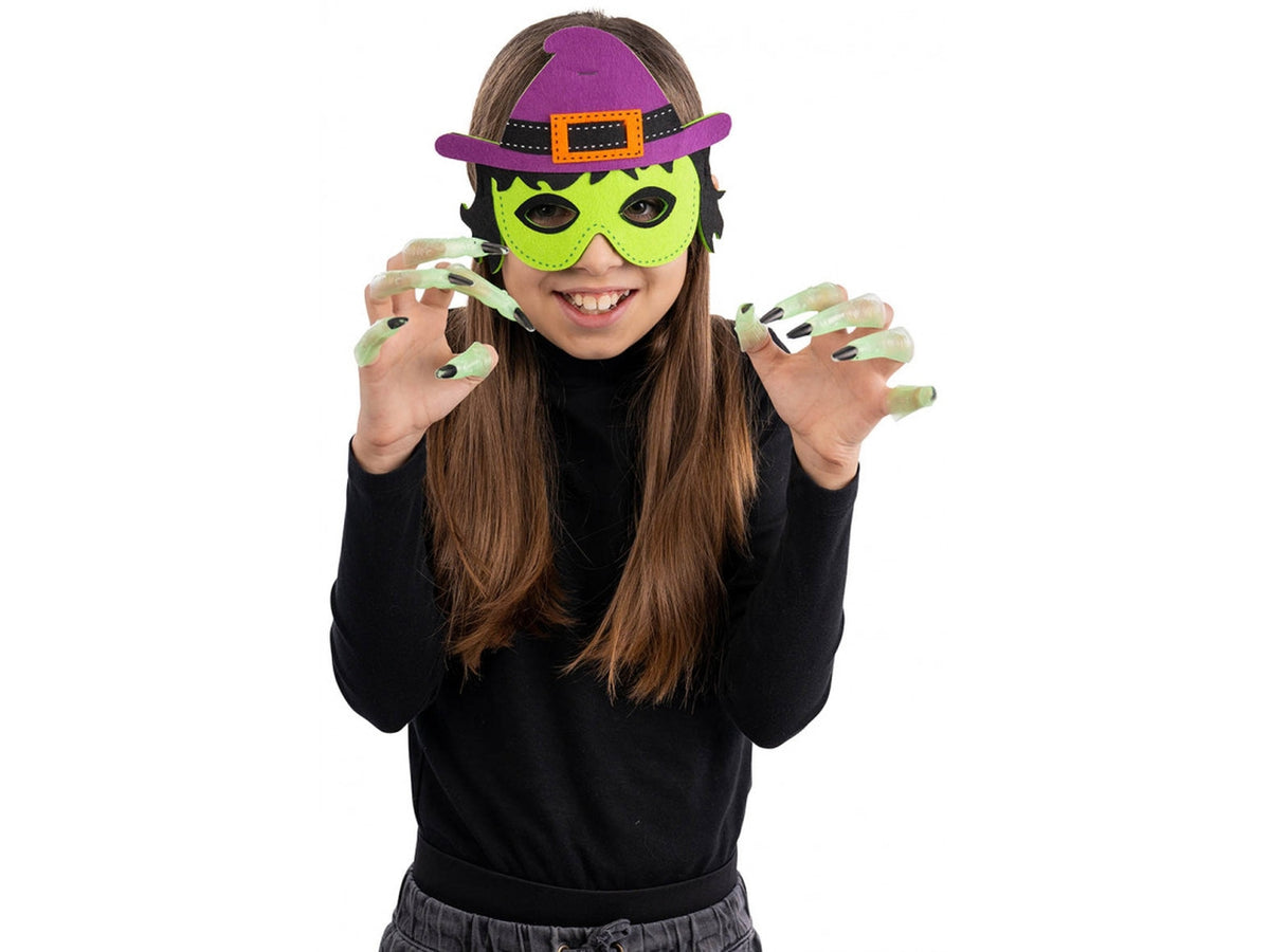 Maschera streghetta bimba in feltro