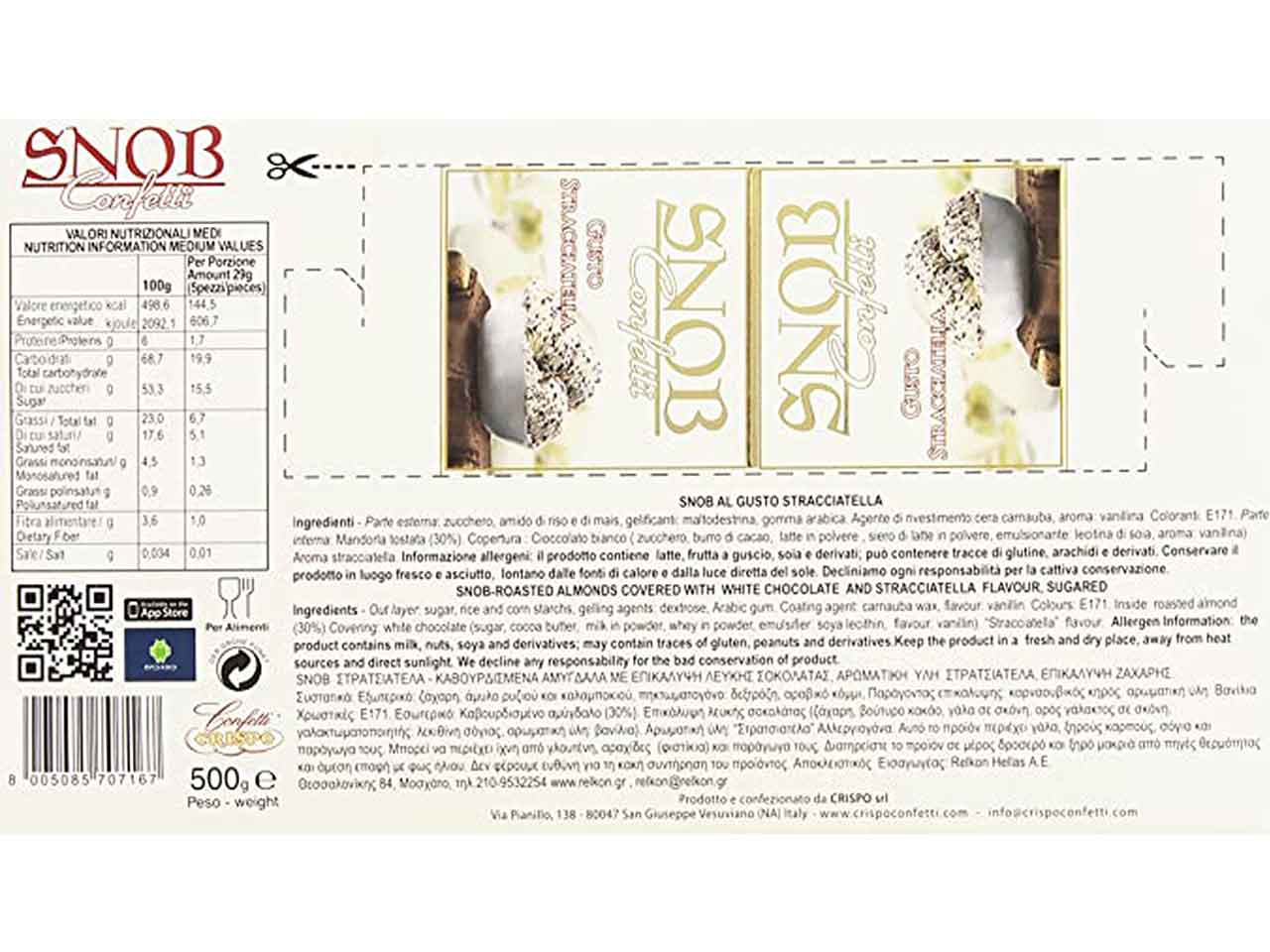 Confetti snob 500gr stracciat.010137564