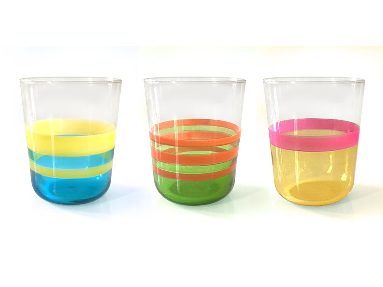 Bicchieri acqua in vetro Nuances  315cc, confezione da 3 pezzi - Cerve