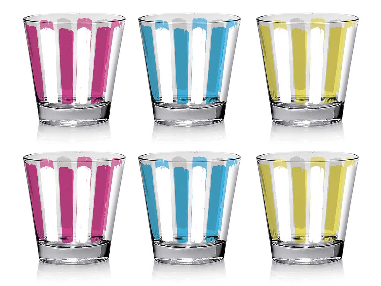 Bicchieri acqua in vetro Parasol 315cc, confezione da 6 pezzi - Cerve