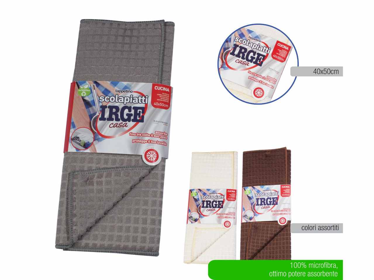 Tappeto scolapiatti microfibra 40x50cm tap4160a