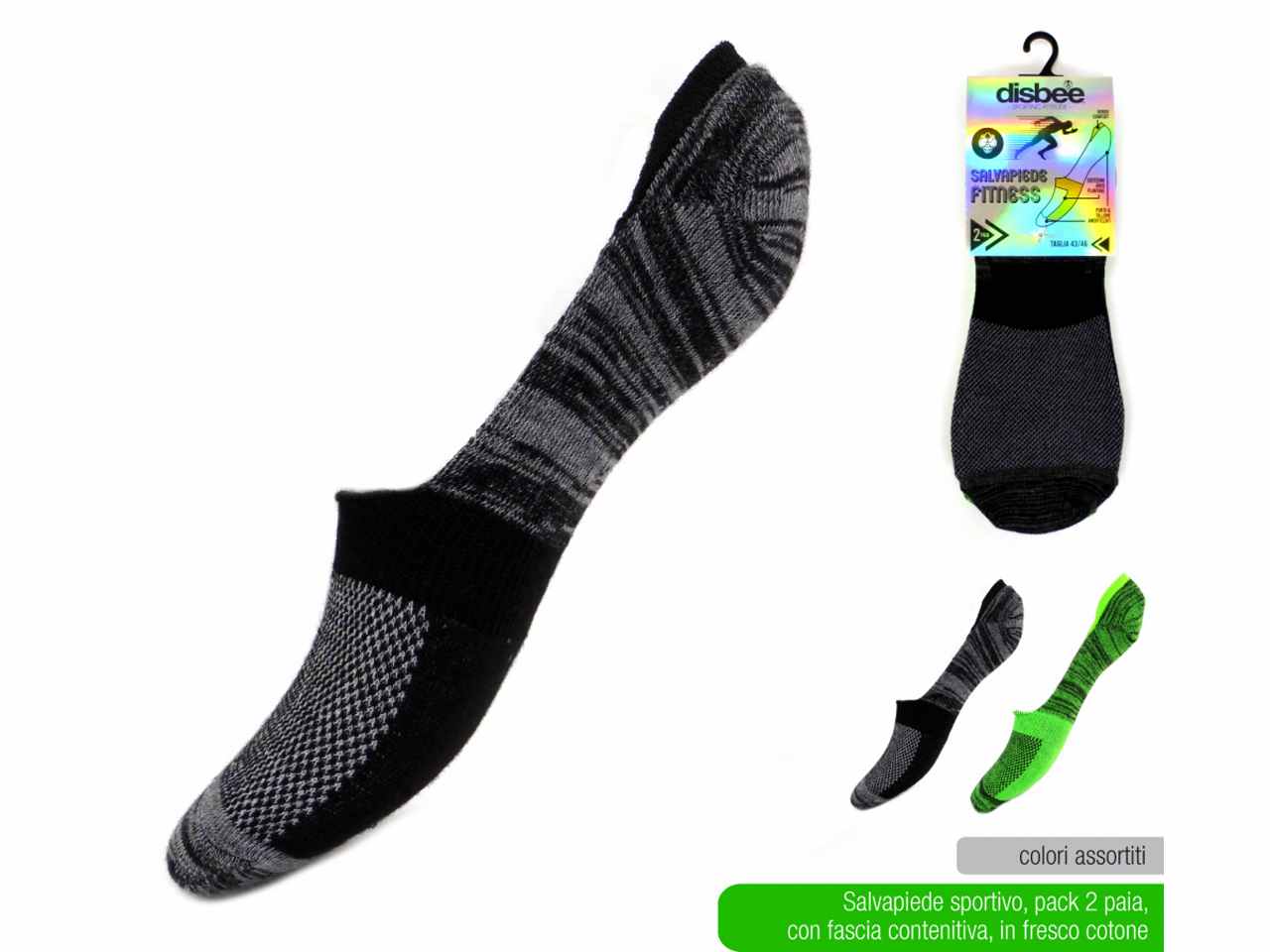 Salvapiede fitness 2 pezzitg.43-46 cal4749a