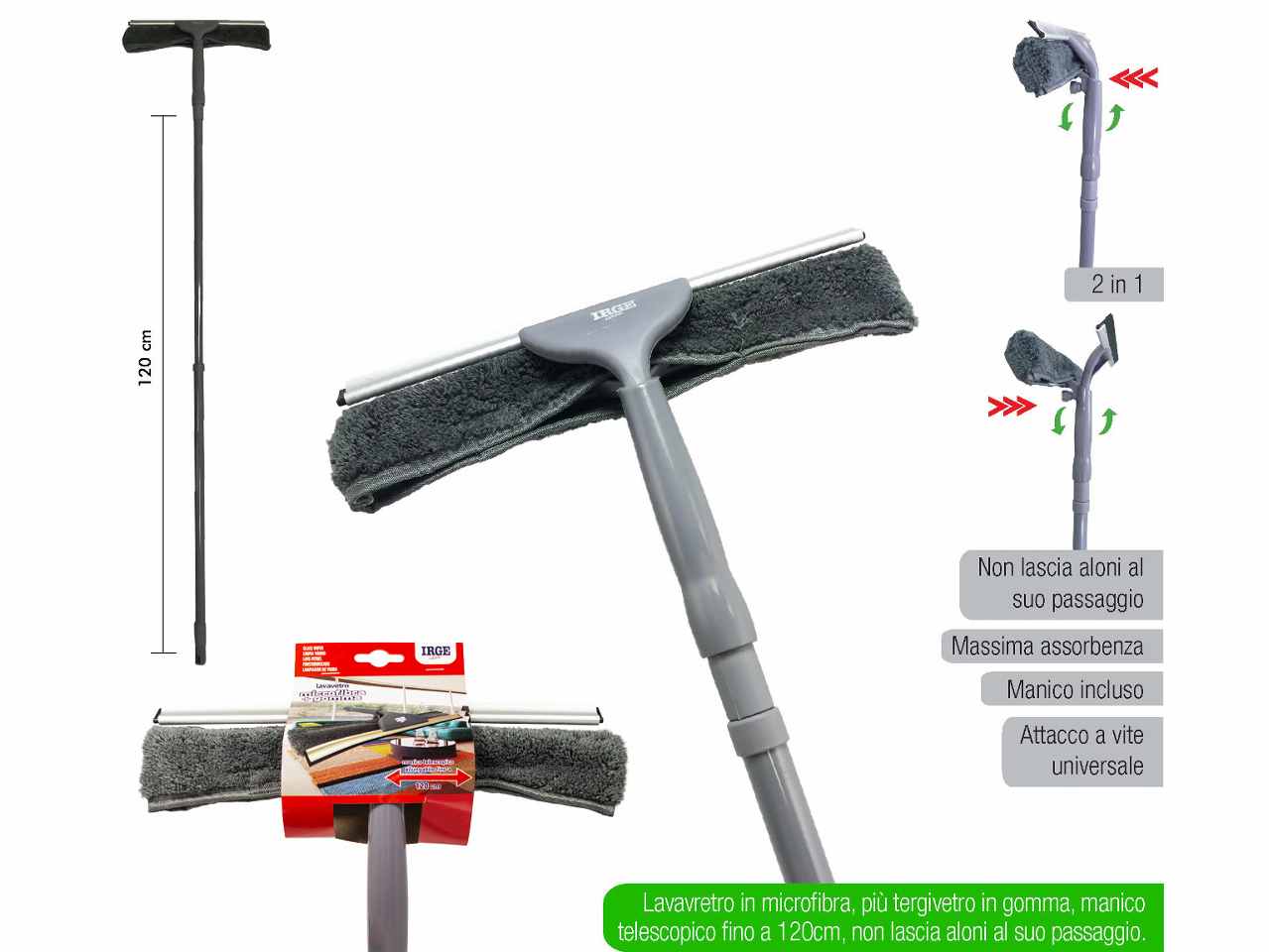 Lavavetro irge microfobra+gomma lav4929a