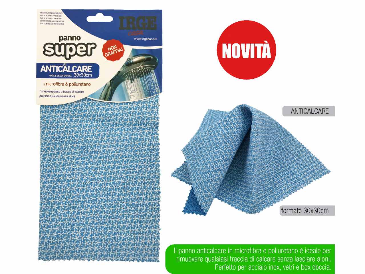Panno anticalcare 30x30cm pan5127a