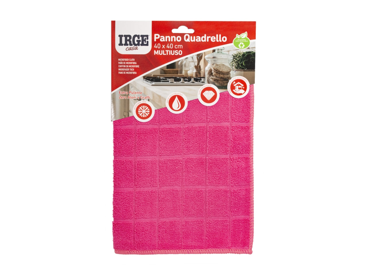 Panno quadro in microfibra irge misura 40x40cm