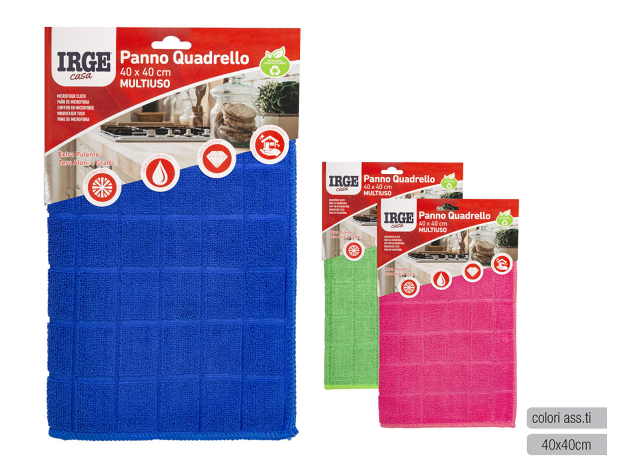 Panno quadro in microfibra irge misura 40x40cm