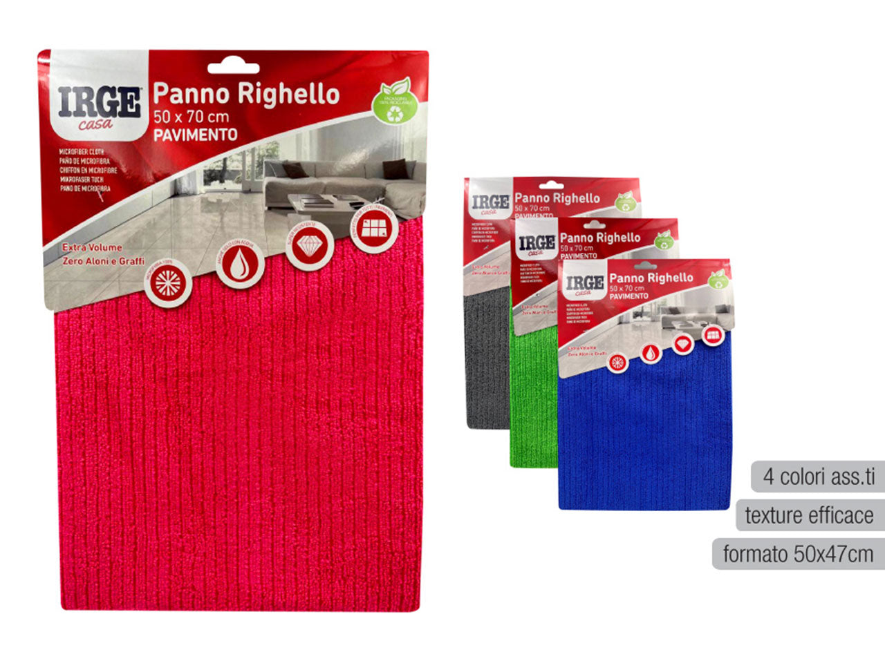 Panno in microfibra irge righello misura 50x70cm
