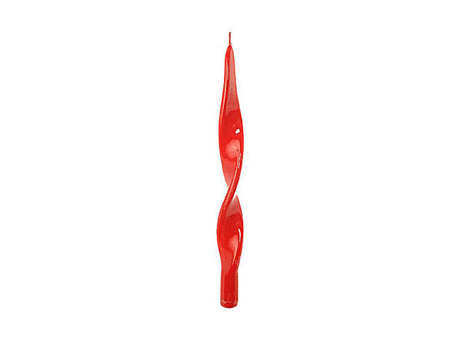 Candela fiamma 29x2,2cm rosso lucido