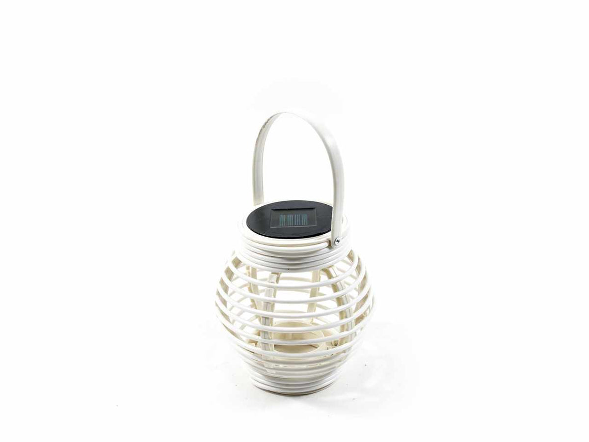 Lanterna con ricarica solare in plastica d.15xh.16cm