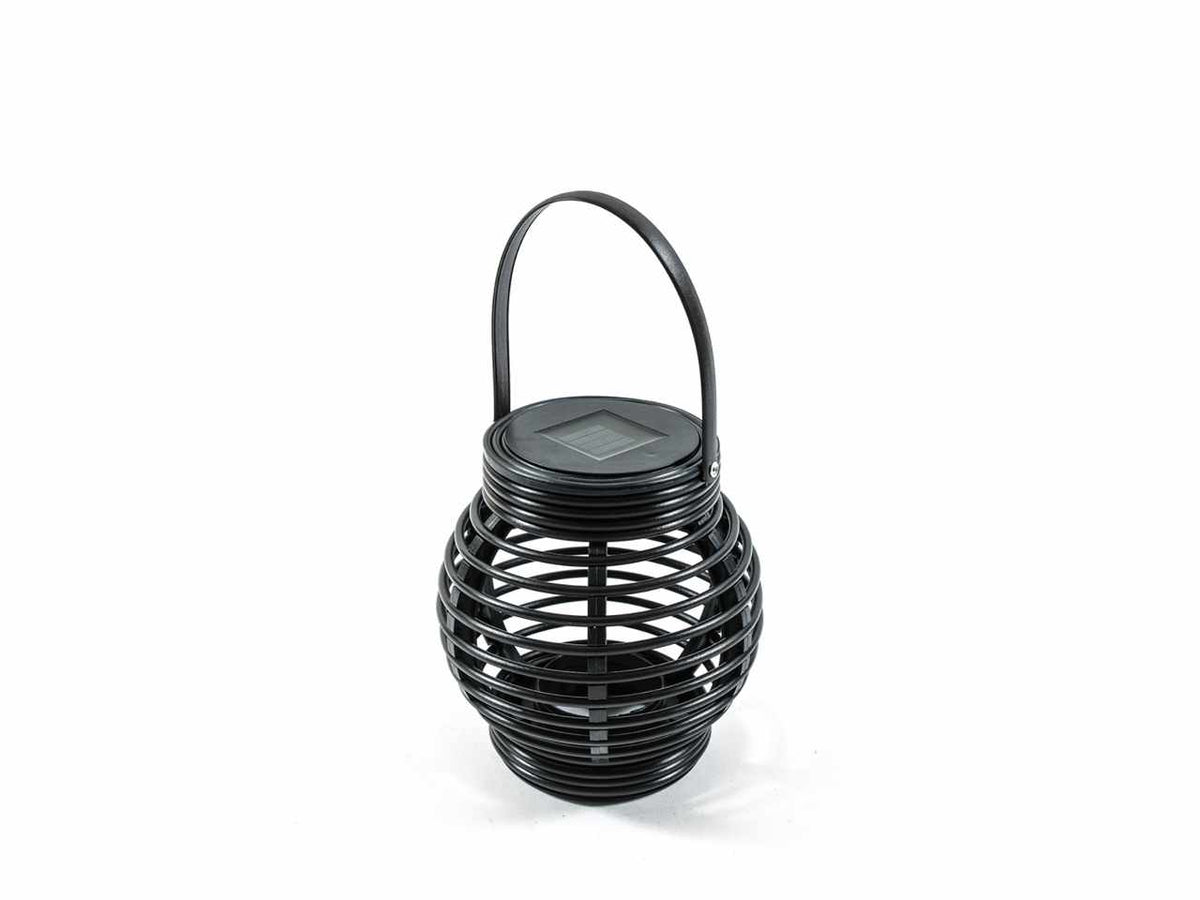Lanterna con ricarica solare in plastica d.15xh.16cm